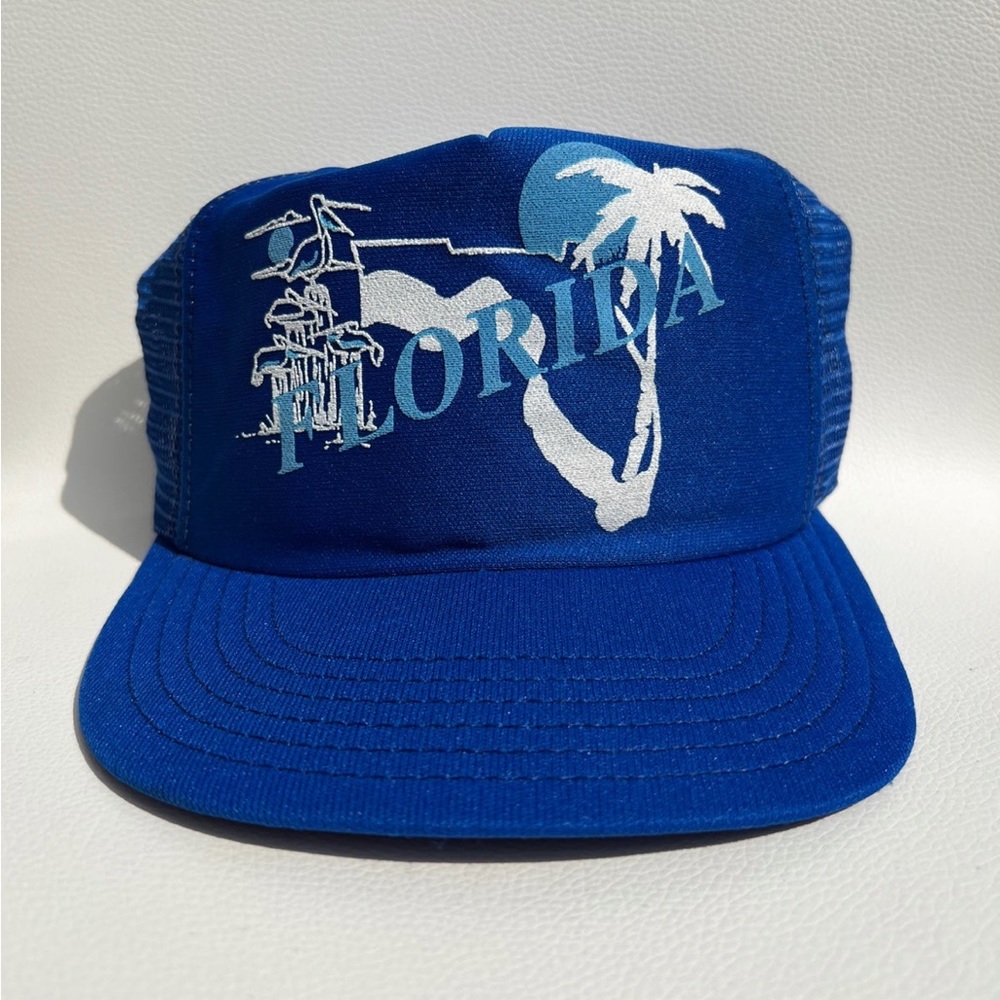Vintage Made In USA Florida Trucker Snapback Hat
